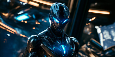 Hyperrealistic Futuristic Robot