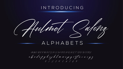 Classic typography serif font. Uppercase, lowercase, ligatures, ampersand, alternate, and number. Vector illustration word. Lettering Minimal Fashion Designs Romance Elegant.