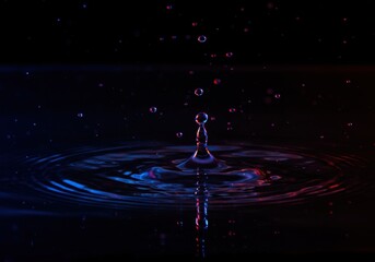 Dynamic Liquid Photography 4K Macro Shots of Vibrant Water Droplets in High-Speed Rainbow Spectrums
