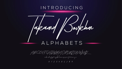 Classic typography serif font. Uppercase, lowercase, ligatures, ampersand, alternate, and number. Vector illustration word. Lettering Minimal Fashion Designs Romance Elegant.