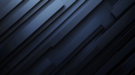 Obraz premium Black and blue abstract modern background with 3d effect, diagonal lines, triangles, and metallic sheen