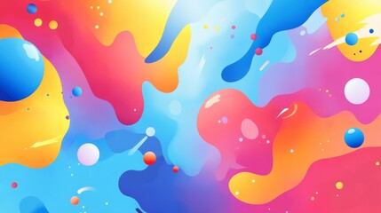 colorful cartoon splash background with abstract geometric shapes, playful playground elements, and kid-friendly design