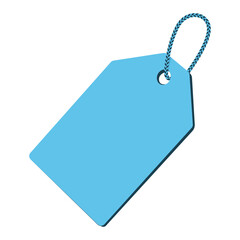 Blue Price Tag with Rope