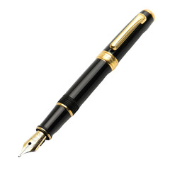 Naklejka premium Black and Gold Fountain Pen