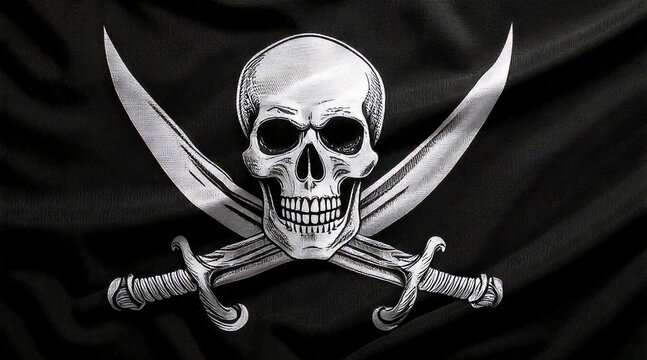 classic Jolly Roger pirate flag