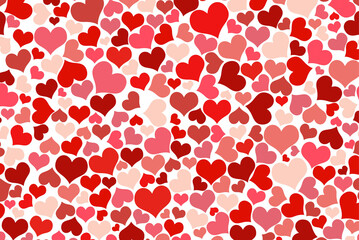 Seamless pattern with hearts