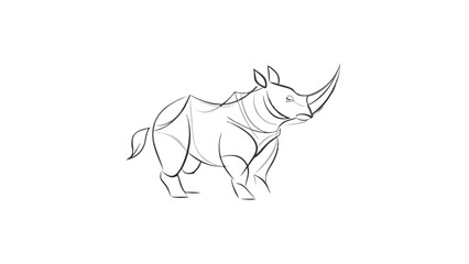Rhino hand drawn illustrations