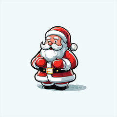 cartoon winter gift logo vector illustration