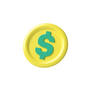 simbol and icon coin's 3D icon