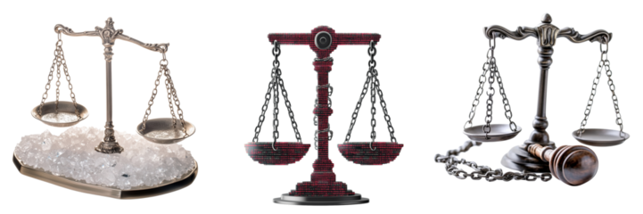 Set of A professional legal consultant standing with a tablet in hand outside a modern courthouse  on a transparent background,