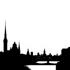 Stunning sunset over urban skyline highlighting buildings and nature in brazil skyline silhouette 