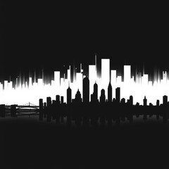 Naklejka premium Edinburgh scotland skyline portrait rainbow skyline silhouette 