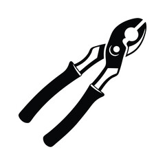 silhouette of a cable cutter vector illustration on white background