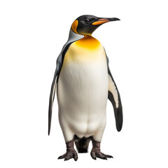Royal animal King Penguin Antarctic on transparent background