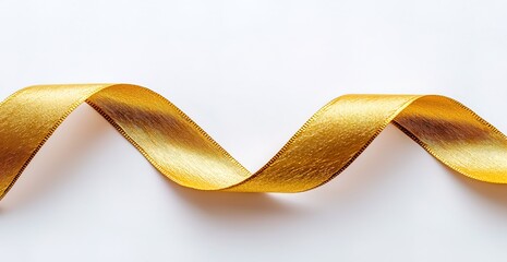 Golden Ribbon Swirl - Ideal for gift wrapping, party decor, and elegant designs.