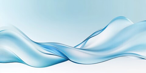 Abstract blue waves, flowing curves, smooth gradients, dynamic motion, minimalist design, light and shadow play, fluid shapes, digital art, glossy texture, sleek modern aesthetic, white background, se