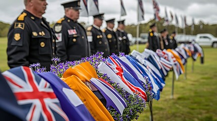 of statice in a memorial wreath, highlighting their significance in remembrance ceremonies. | Statice 