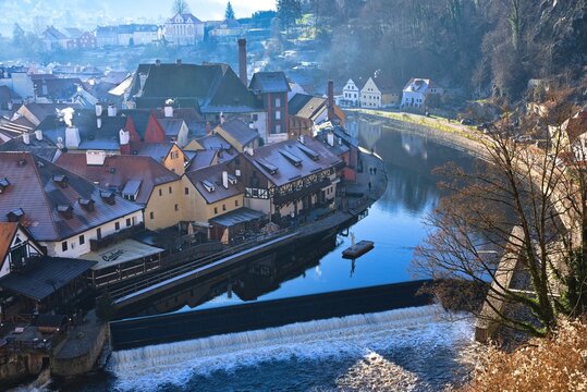 Teil der Stadt Krumau an der Moldau in Tschechien