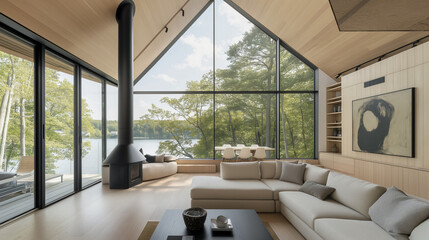 The beautiful interior of a minimalist and sophisticated house