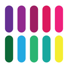 Elegant set of colorful color palette