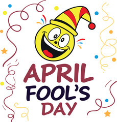 April Fool's Day, template design symbol vector art illustration 
