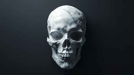 Fototapeta premium Skull with black background.