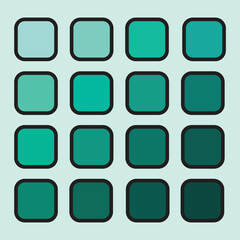 Elegant set of colorful color palette