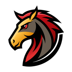 Wild Stallion mascot logo