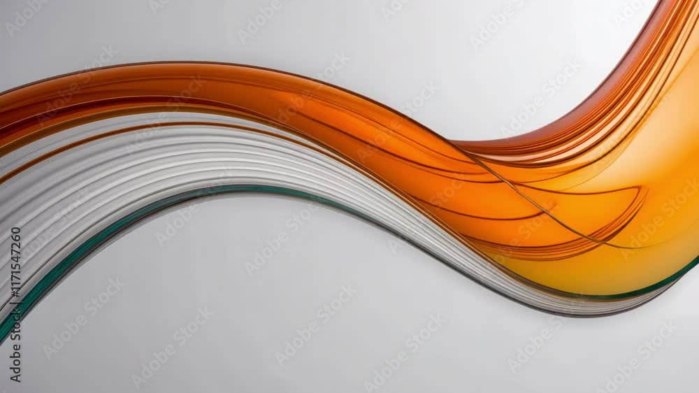 Aufkleber dynamic abstract wave design featuring fluid lines and vibrant colors creates a modern visual atmosp