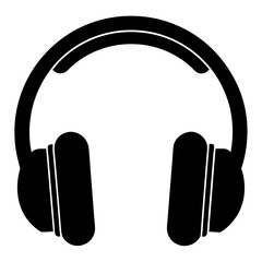 Headphone simple flat vector art illustration