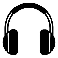 Headphone simple flat vector art illustration
