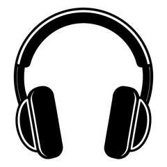 Headphone simple flat vector art illustration