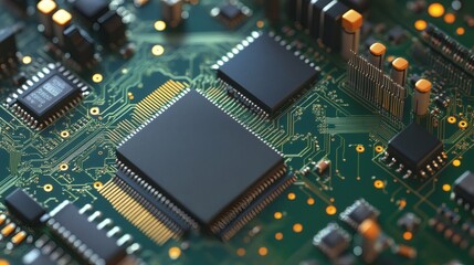 Fototapeta premium microchip isolated on white transparent background