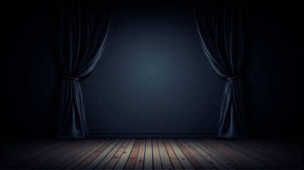 Fototapeta premium empty stage with curtains