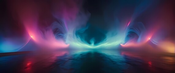 A dynamic abstract design reflecting emotional expressions through vivid colors