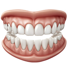Obraz premium Jaw with teeth isolated on transparent background teeth png 