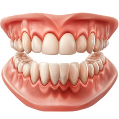Obraz premium Jaw with teeth isolated on transparent background teeth png 