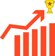 Achievement Icon Vector Growth Icon Vector 