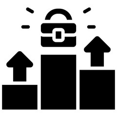 Obraz premium Career Advancement Glyph Black Fill Icon Career Education Vector