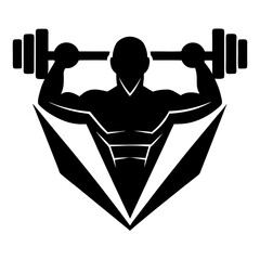 illustration of a man lifting weights
