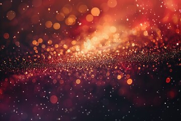 Obraz premium Shimmering lights and bokeh, festive and celebratory background.
