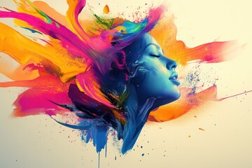 Obraz premium Creative expression through vibrant colors and art