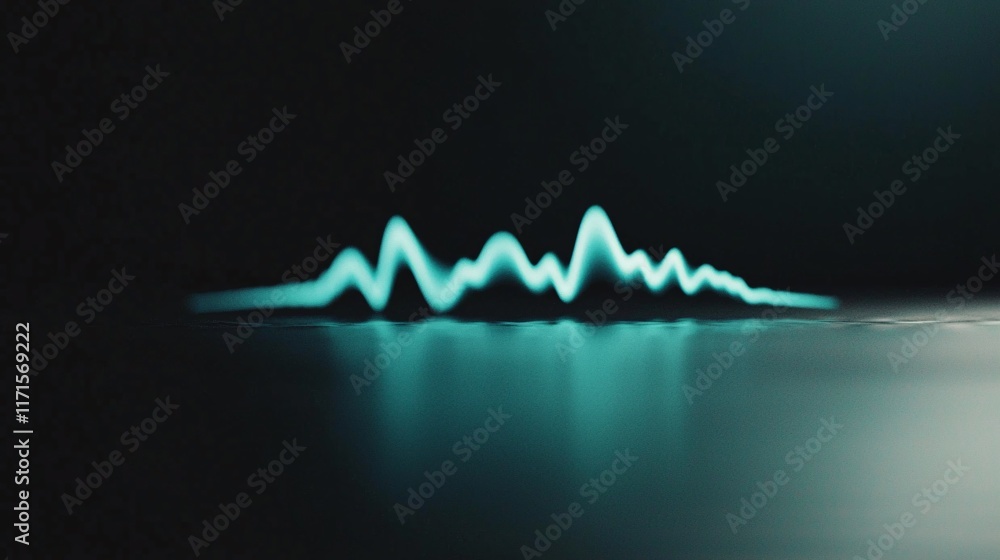 Poster sound wave visualization digital studio graphic design abstract close-up audio concept