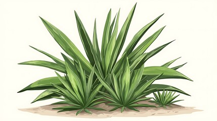 Fototapeta premium Yucca Plant Potted Succulent Tropical Greenery Home Decor