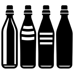 Plastic bottle black logo icon