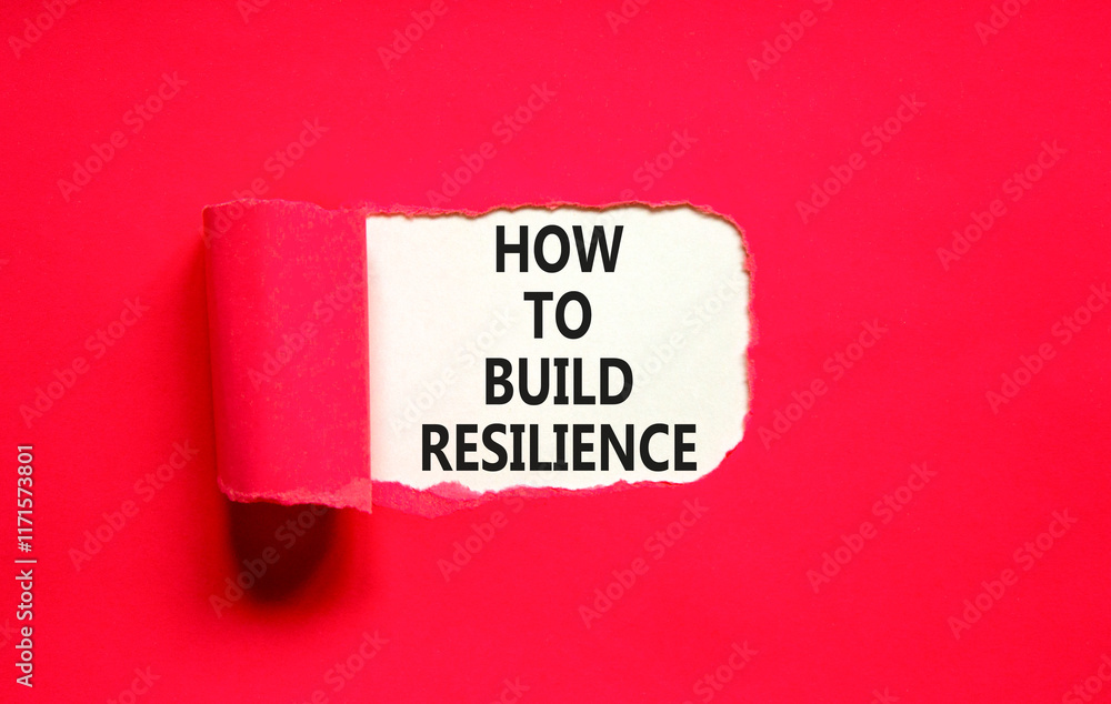 Aufkleber how to build resilience symbol. concept words how to build resilience on beautiful white paper. beau