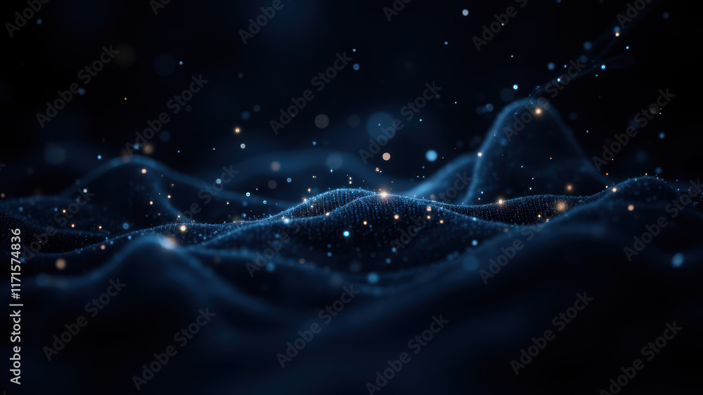 Poster this image features an abstract representation of ai with a mesmerizing visual effect that simulates