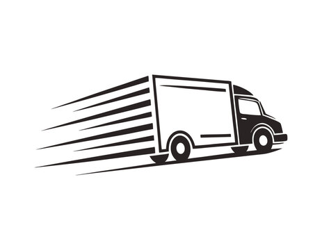 recommend clip art: fast delivery truck icon for logistics and shipping services