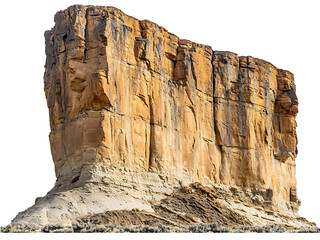 cliffs with steep edges isolated on transparent or white background, png cutout