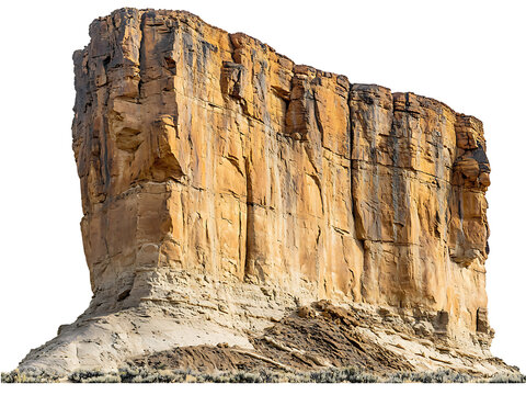 cliffs with steep edges isolated on transparent or white background, png cutout
